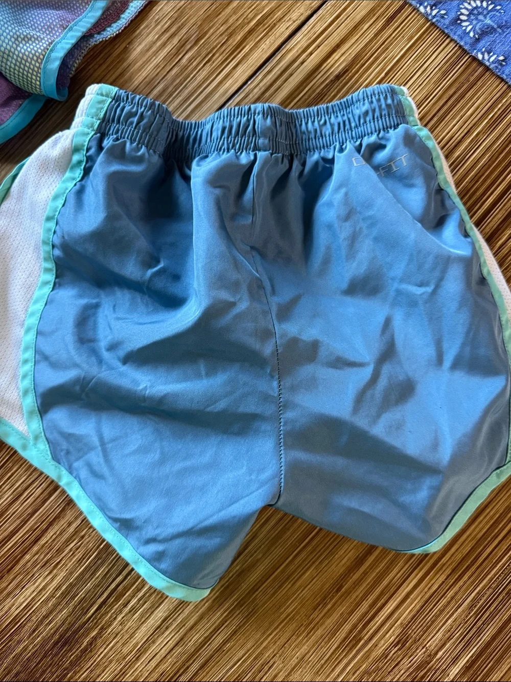 Nike Girls' Purple & Blue Gradient Athletic Shorts Set